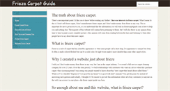 Desktop Screenshot of friezecarpetguide.com